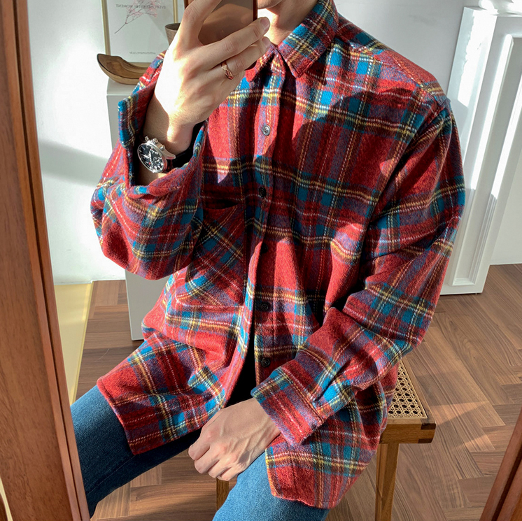 RT No. 2523 WOOLEN PLAID SHIRT