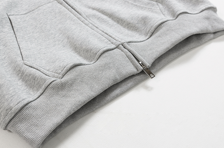 RT No. 4091 GRAY ZIP-UP HOODIE & SWEATPANTS (TOP & BOTTOM)