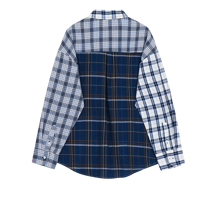 RT No. 1418 MIX PLAID BUTTON UP SHIRT