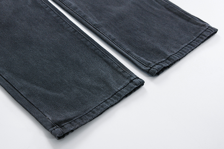 RT No. 1489 GRAY WIDE STRAIGHT JEANS