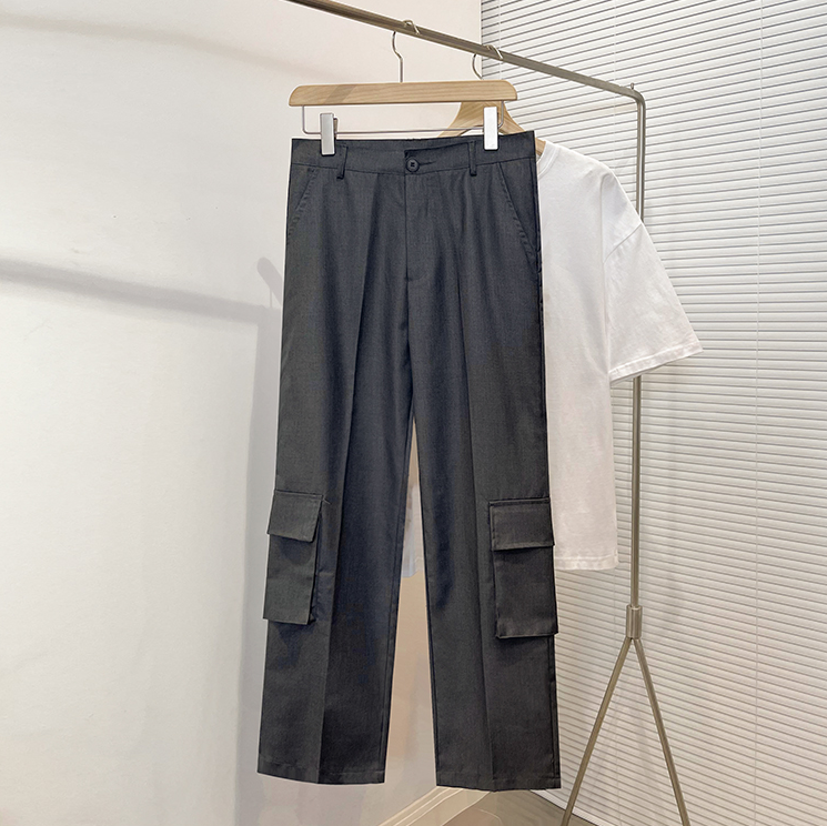 RT No. 2040 POCKET STRAIGHT SUIT PANTS