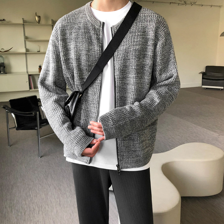 RT No. 3290 KNITTED ZIP-UP SWEATER