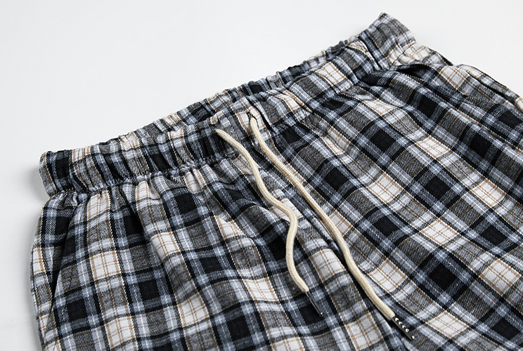 RT No. 3126 DRAWSTRING PLAID PANTS