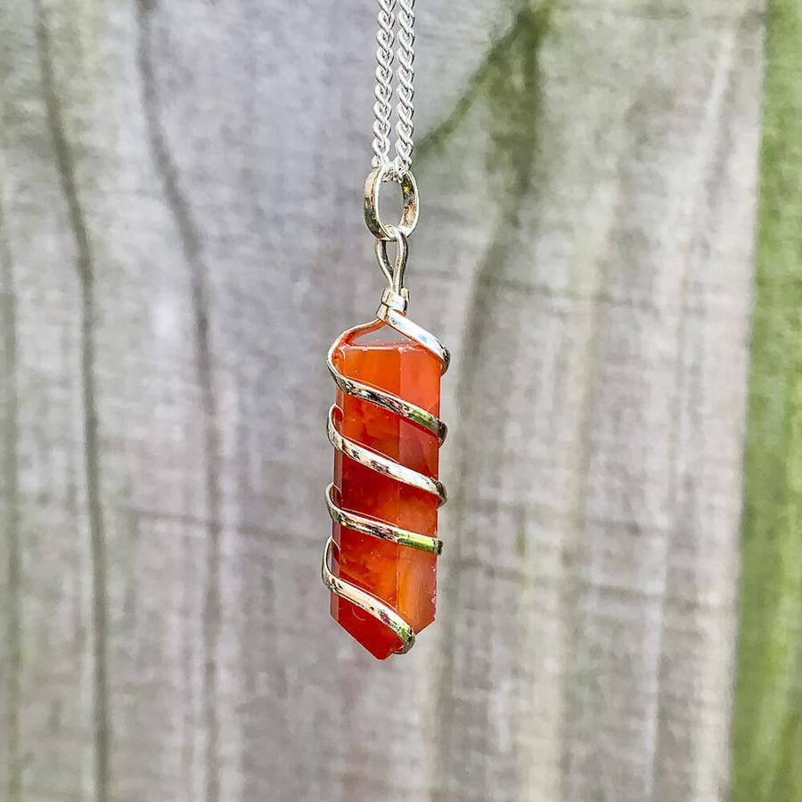 ® Carnelian Spiral Necklace