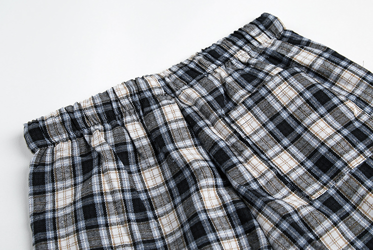 RT No. 3126 DRAWSTRING PLAID PANTS