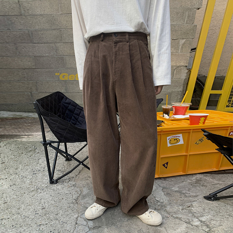 RT No. 3339 CORDUROY LOOSE WIDE PANTS