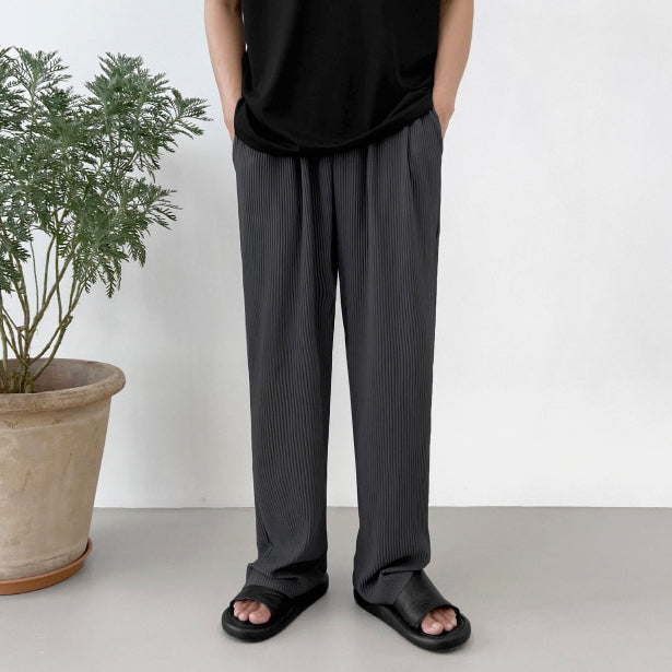 RT No. 4472 PLEATED STRAIGHT WIDE PANTS