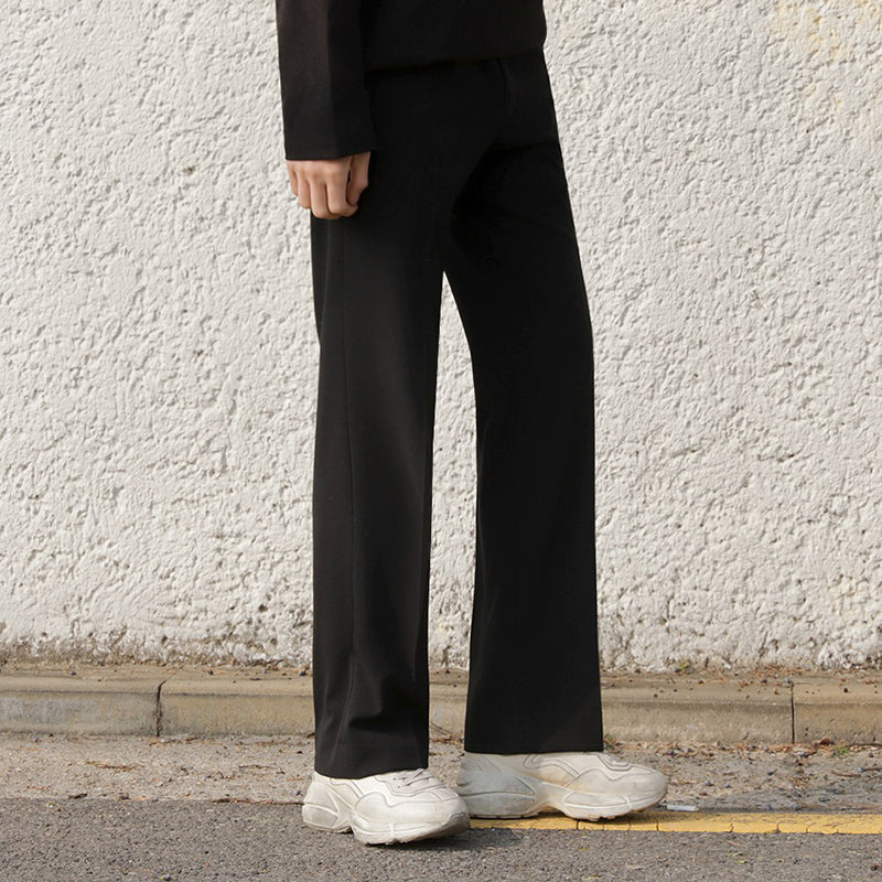 RT No. 4075 BLACK STRAIGHT WIDE PANTS