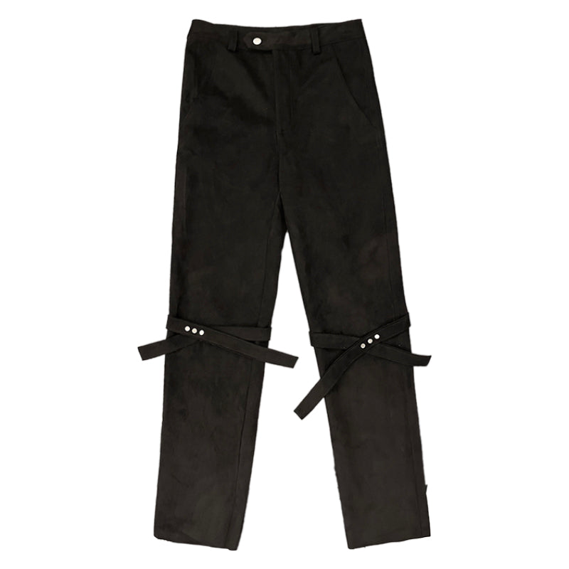 RT No. 1267 STRAP SUEDE PANTS