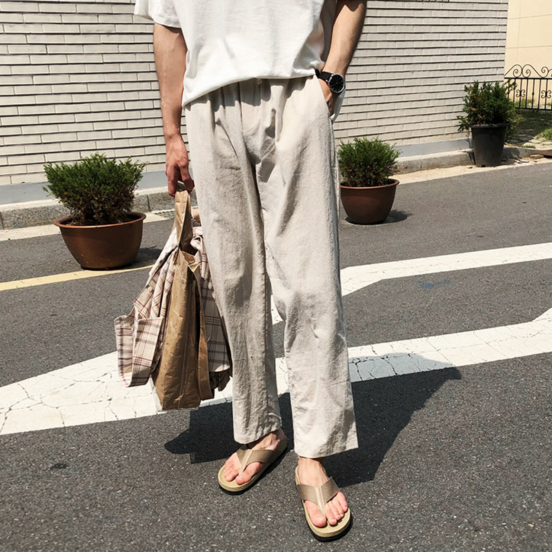 RT No. 4379 LIGHT KHAKI LINEN CASUAL PANTS