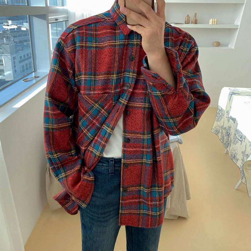 RT No. 2523 WOOLEN PLAID SHIRT