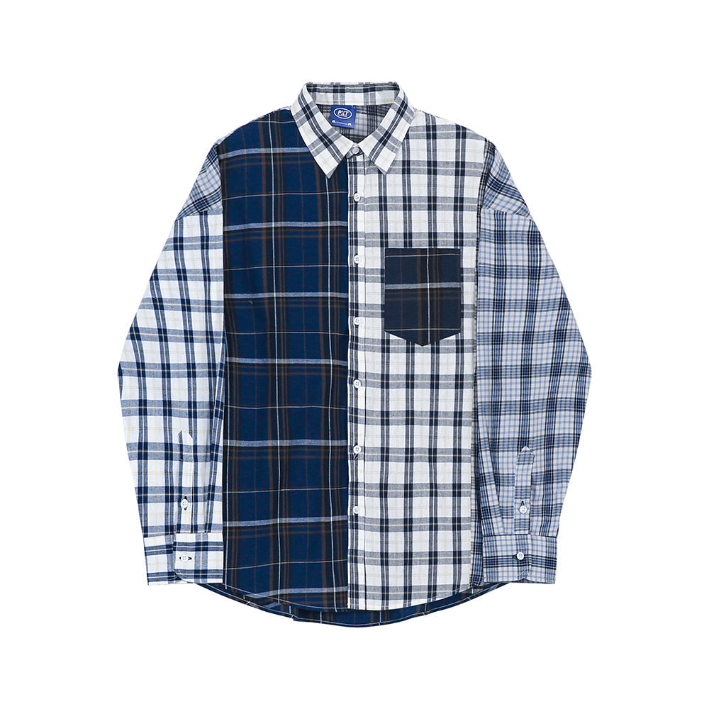 RT No. 1418 MIX PLAID BUTTON UP SHIRT