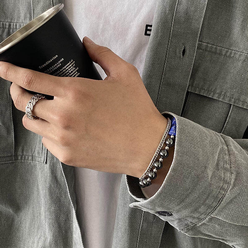 PEARL COLORED CUBE BRACELET