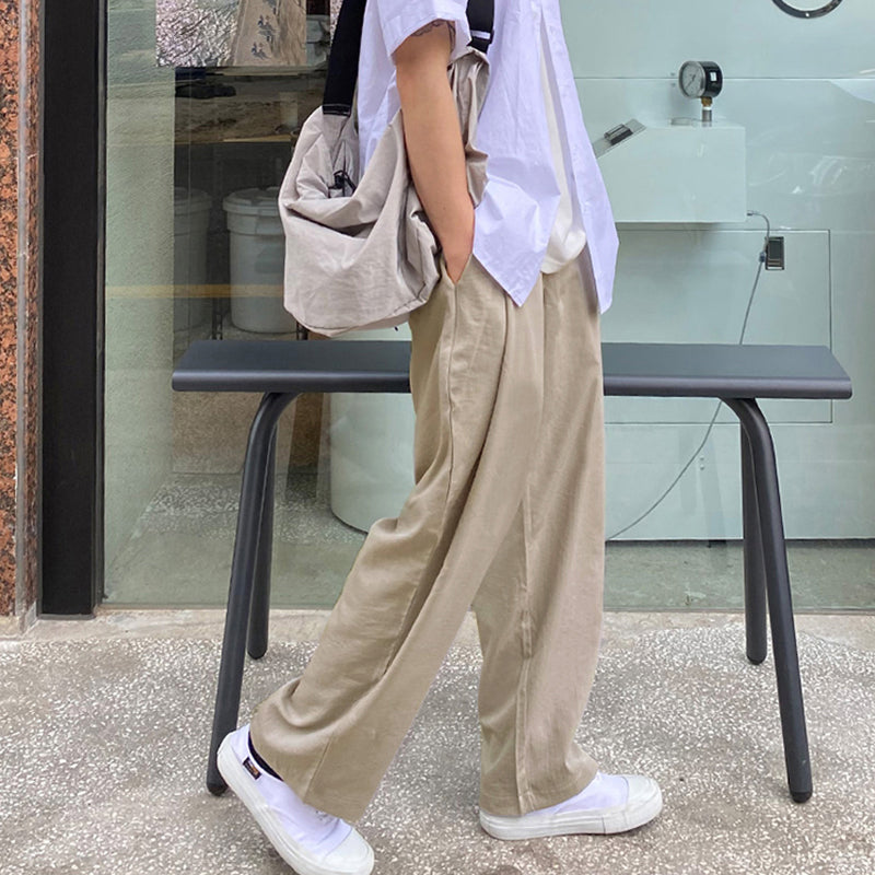 RT No. 5178 LINEN CASUAL STRAIGHT PANTS