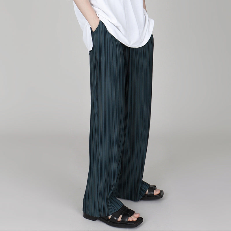 RT No. 4500 PLEATED WIDE STRAIGHT DRAPE PANTS