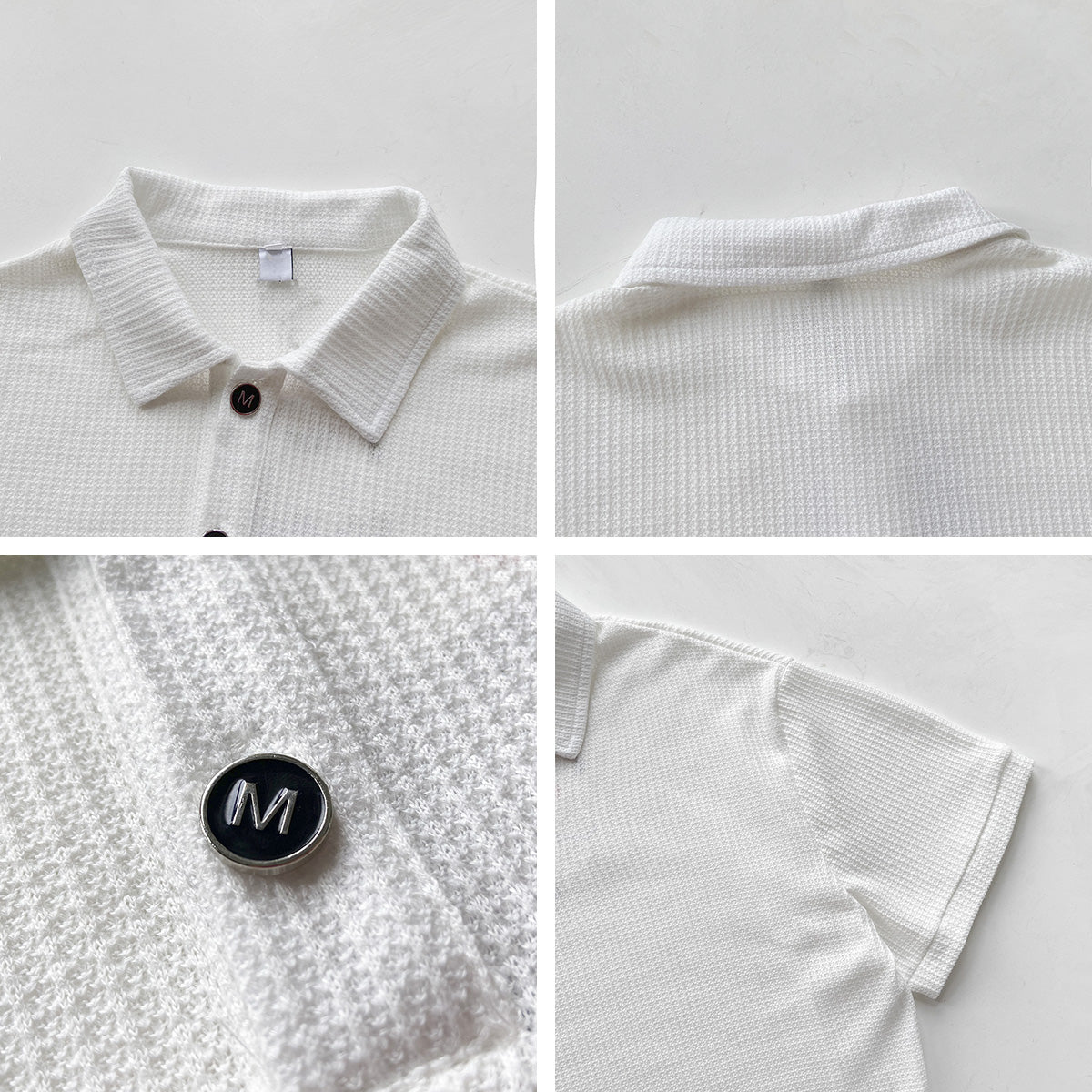 RT No. 4449 KNITTED SHORT SLEEVE COLLAR SHIRT