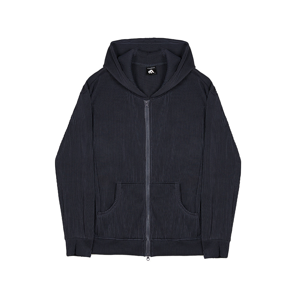 RT No. 2531 PLEATED ZIP-UP HOODIE